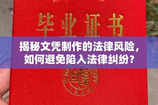 泸定揭秘文凭制作的法律风险，如何避免陷入法律纠纷？
