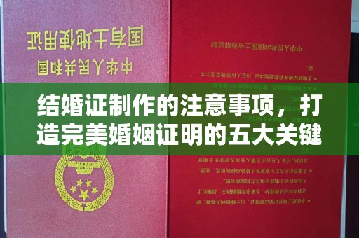 泸定结婚证制作的注意事项，打造完美婚姻证明的五大关键点