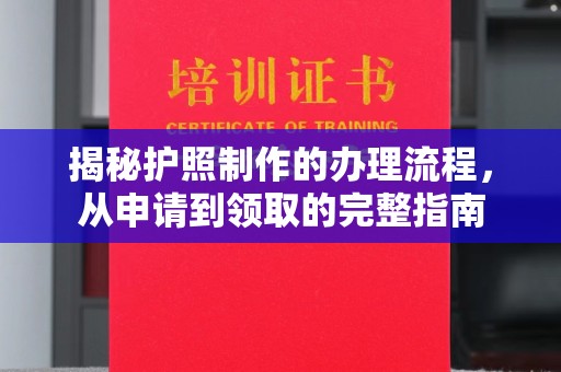 泸定揭秘护照制作的办理流程，从申请到领取的完整指南