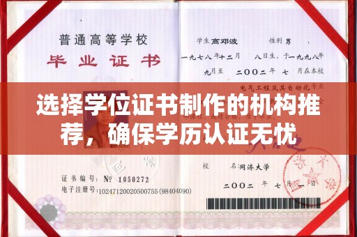 泸定选择学位证书制作的机构推荐，确保学历认证无忧