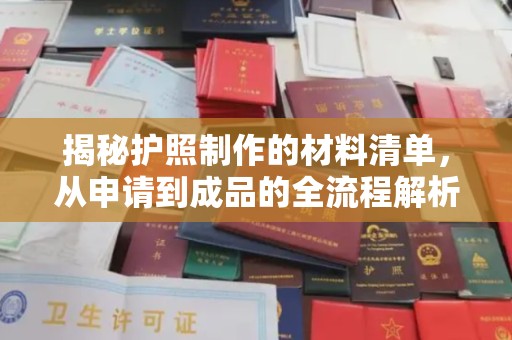泸定揭秘护照制作的材料清单，从申请到成品的全流程解析