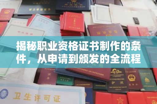 泸定揭秘职业资格证书制作的条件，从申请到颁发的全流程解析
